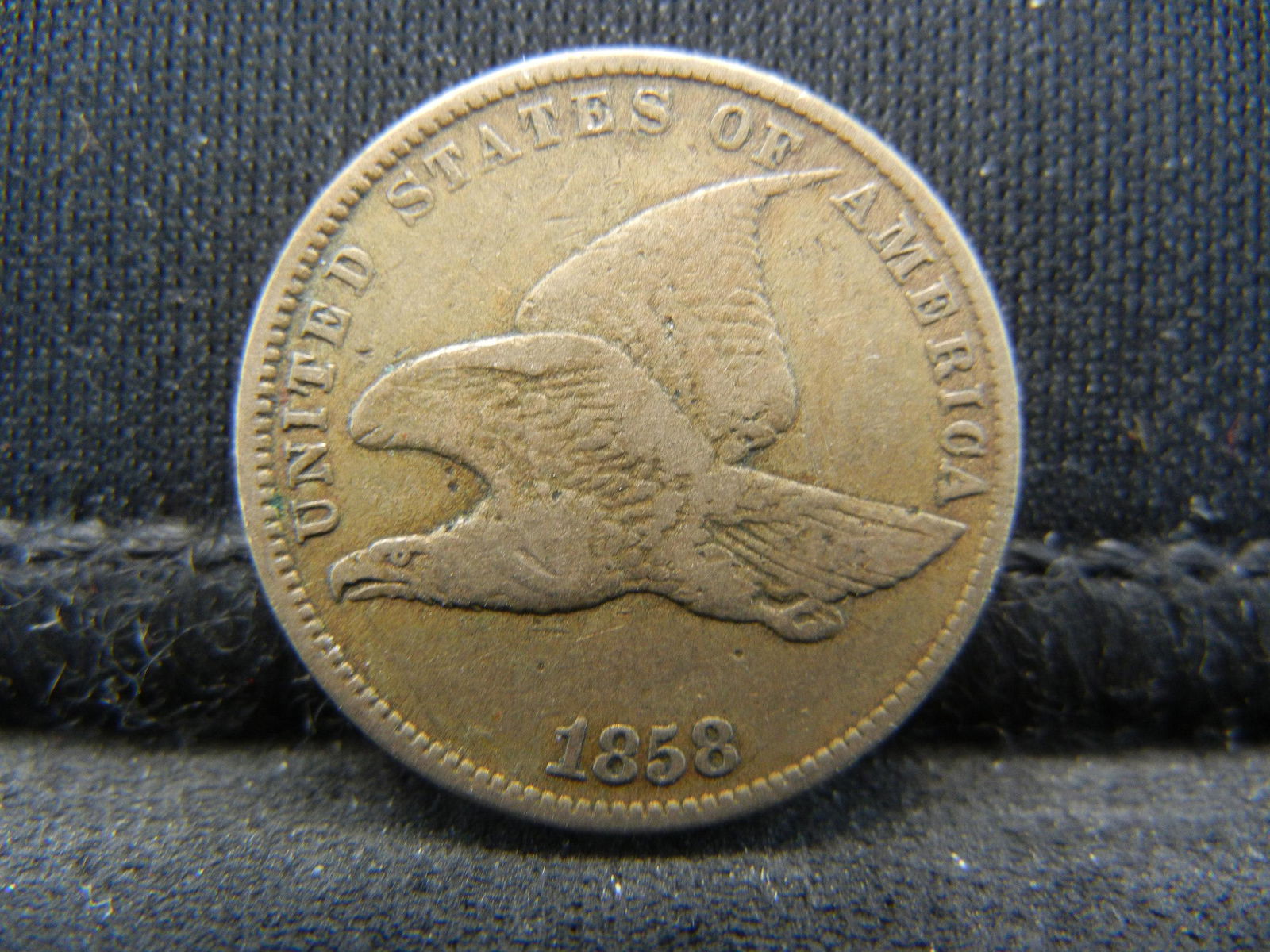 1858 Flying Eagle Cent VF (1 of 2)