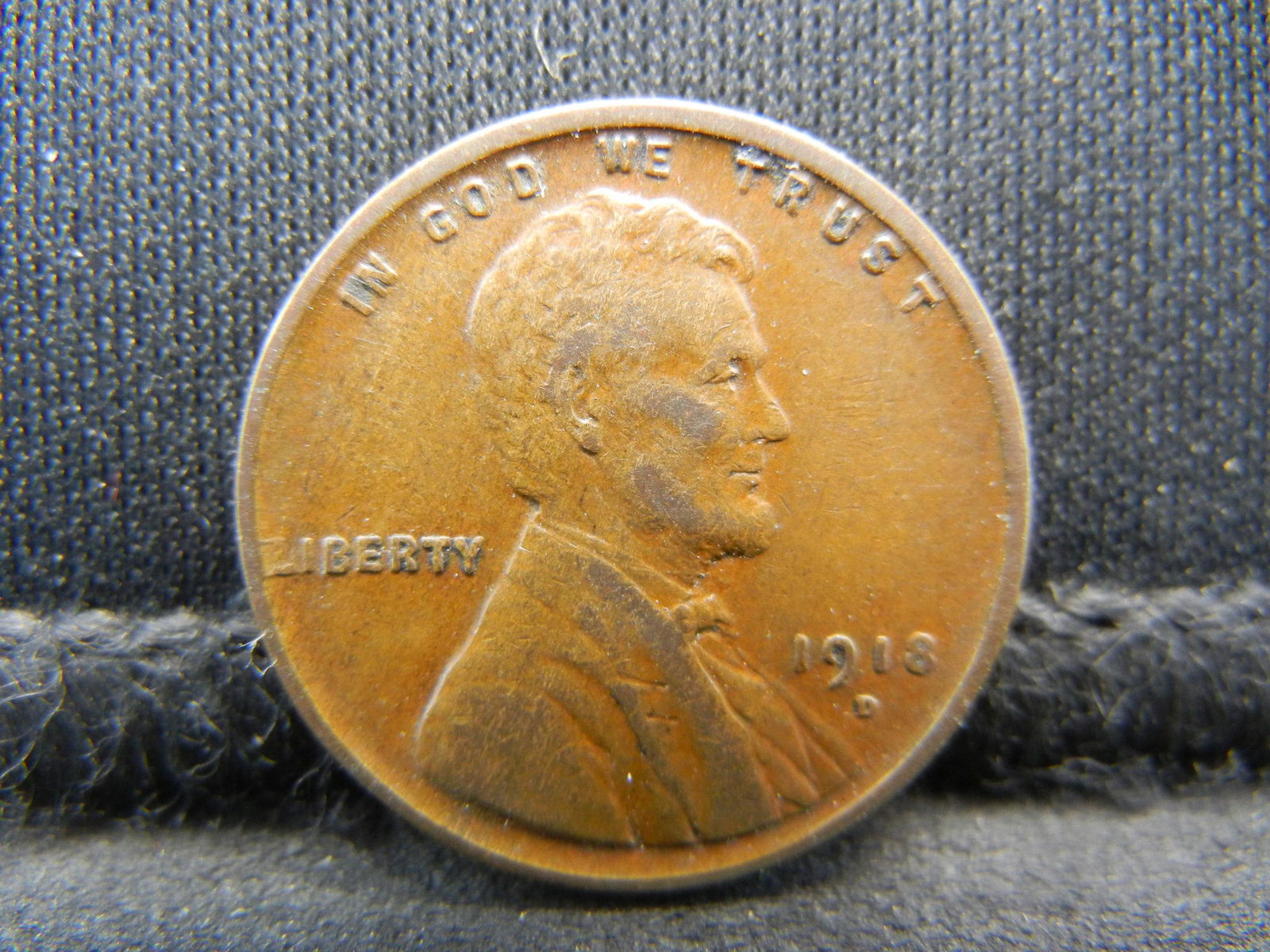1918 D Lincoln Cent XF Nice color (1 of 2)