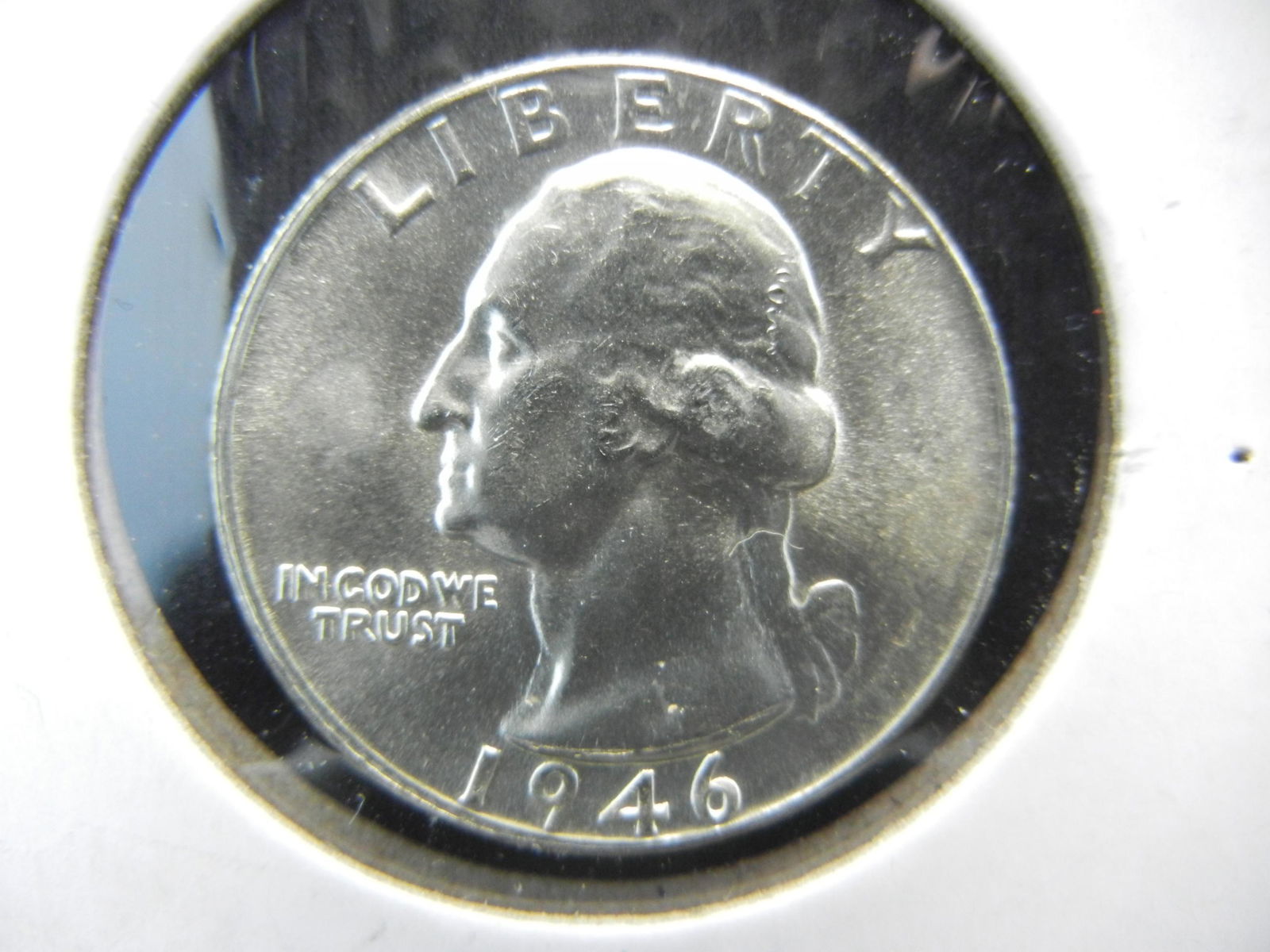 1946 Gem BU Silver Washington Quarter Blast White (1 of 3)