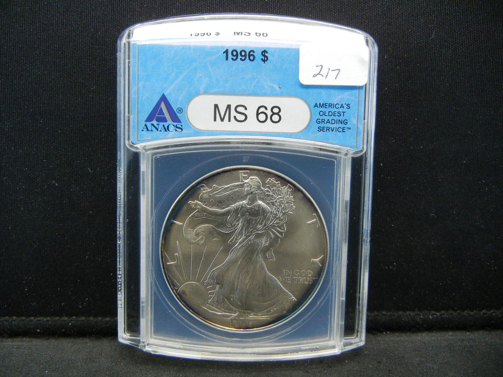 1996 American Silver Eagle ANACS MS68 Key Date Nice (1 of 4)