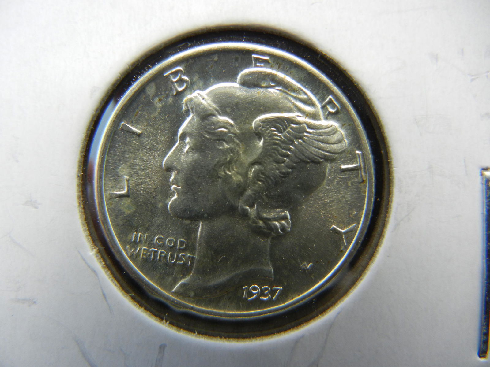 1937 Mercury Dime Gem BU Blast White (1 of 3)