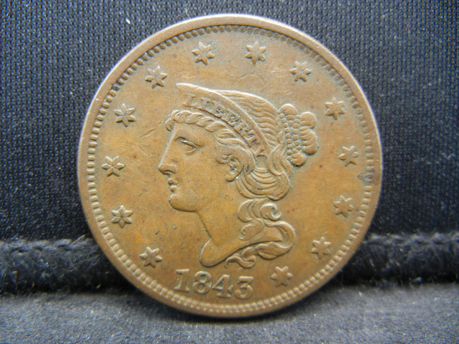 1843 Large Cent Higher grade Nice (1 of 2)