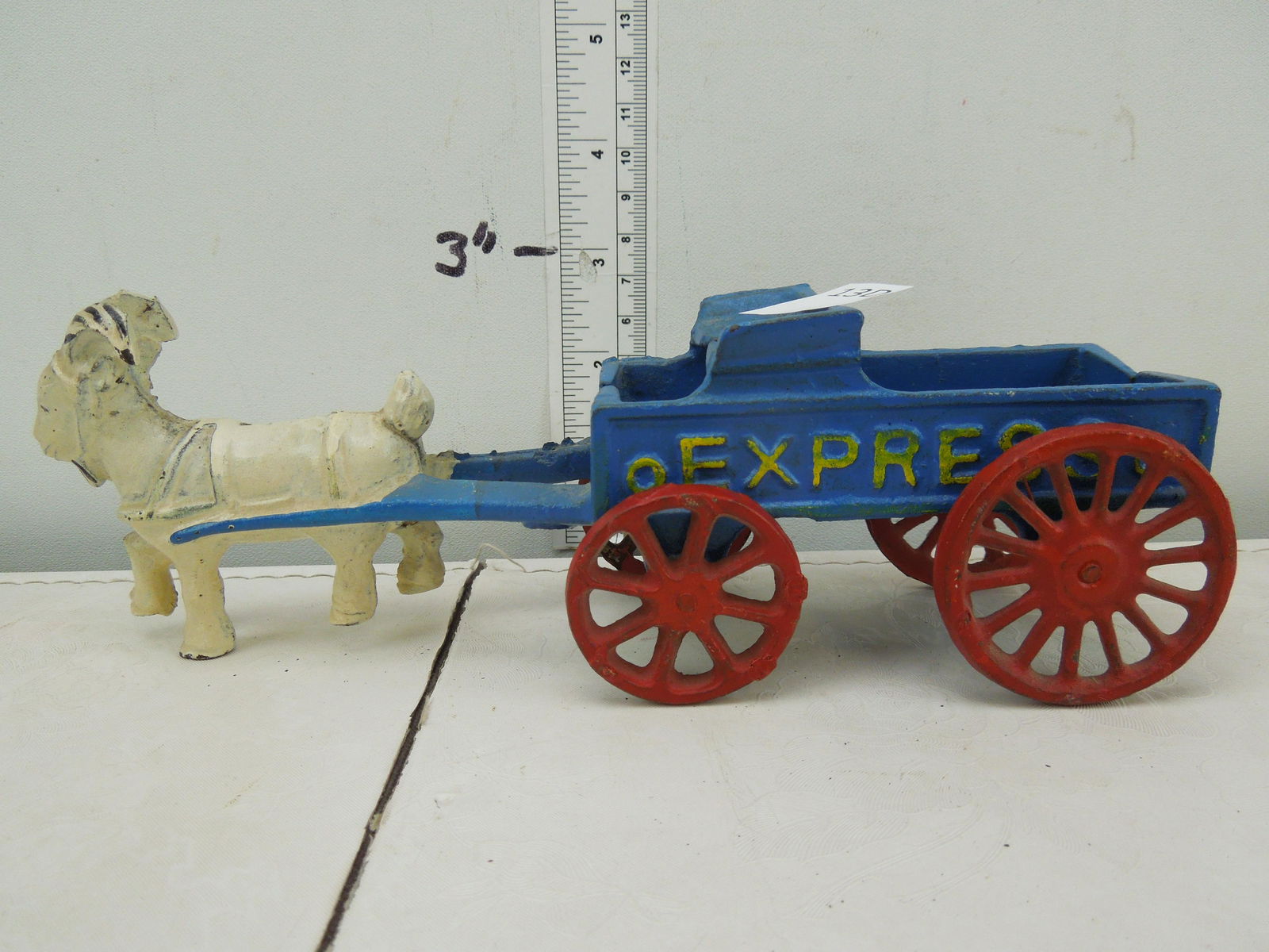 Cast Iron Goat Pulling Wagon (1 of 3)