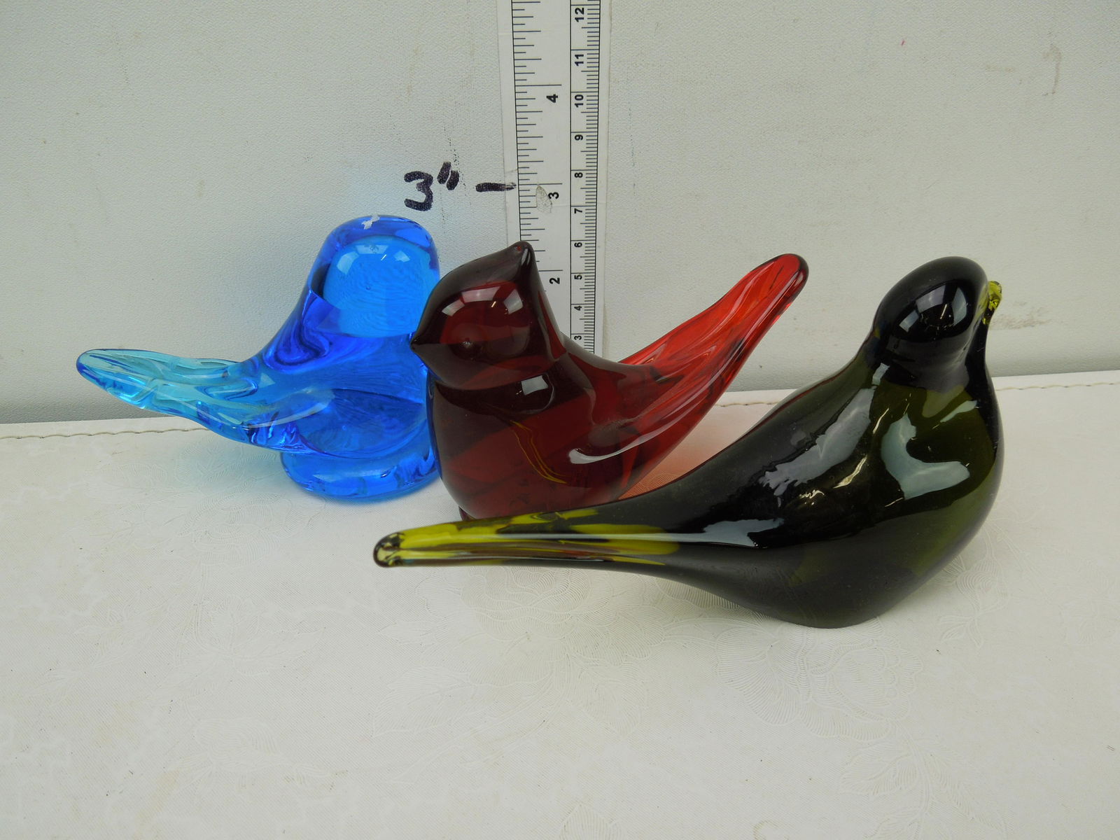 3 Glass Fenton Birds (1 of 2)