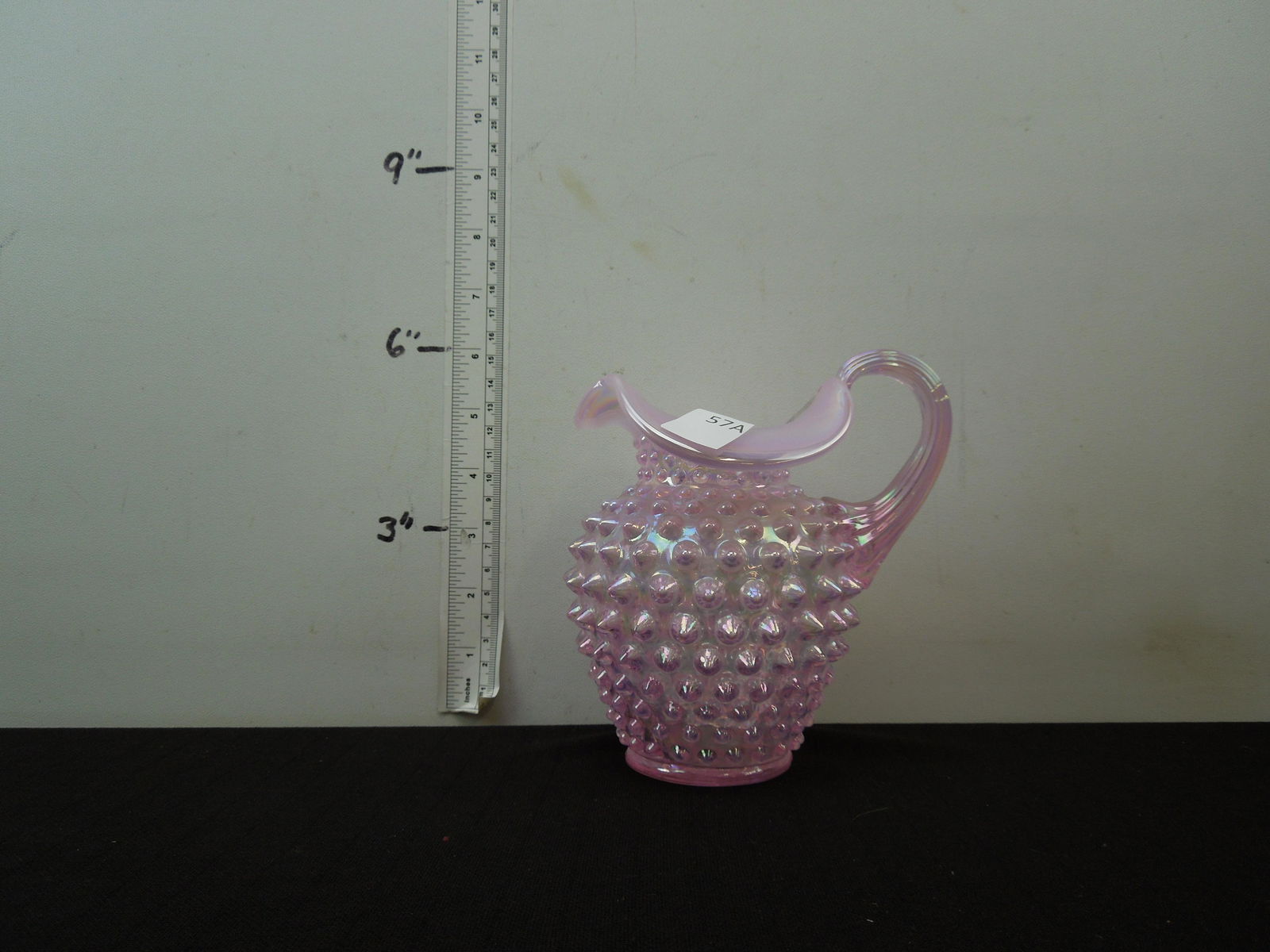 Fenton Iridescent Pink Hobnail Pitcher (1 of 3)