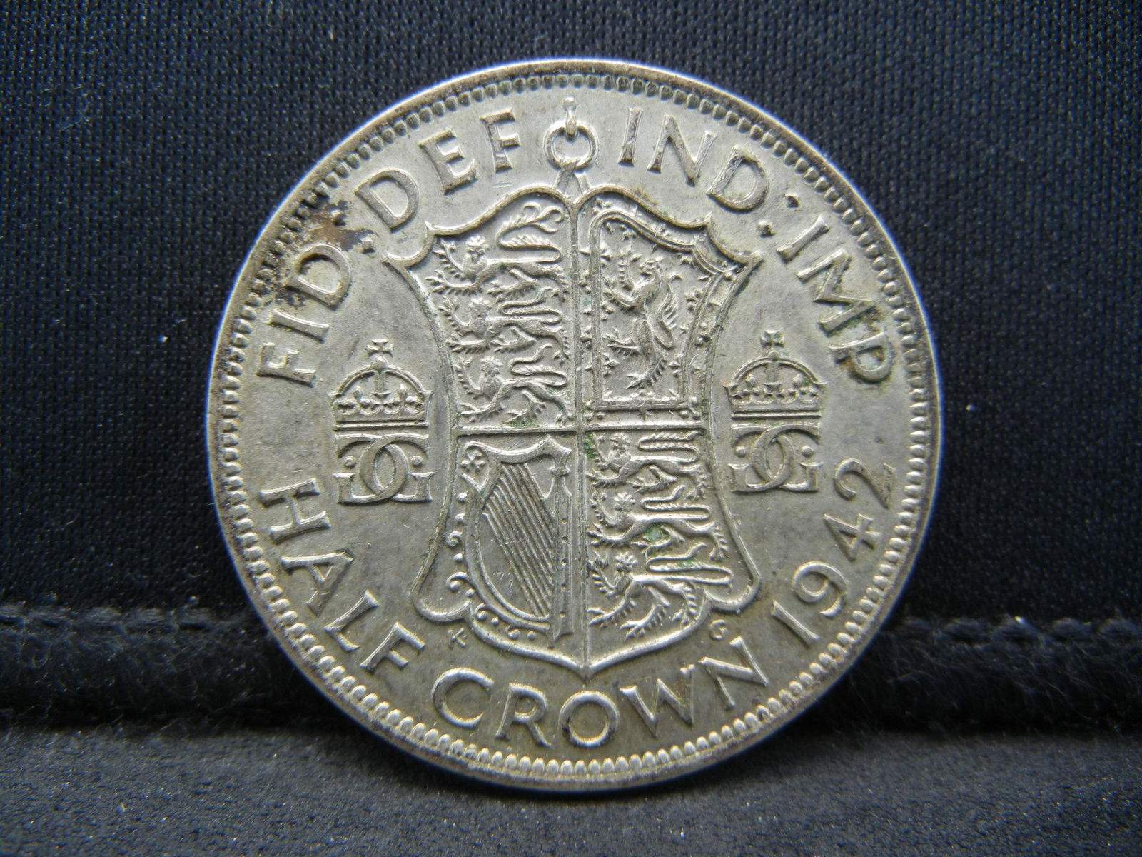 1942 Great Britain Half Crown 50% Silver Coin.  Coin (1 of 2)