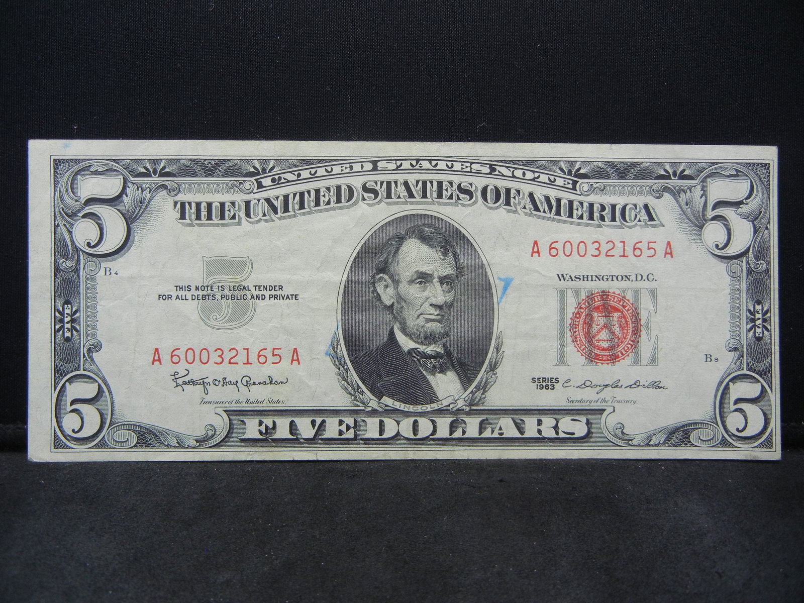 1963 $5.00 Red Seal (1 of 3)