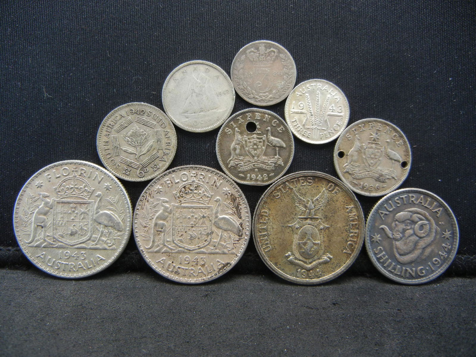 10 Count Mixed World Silver Coins (1 of 2)