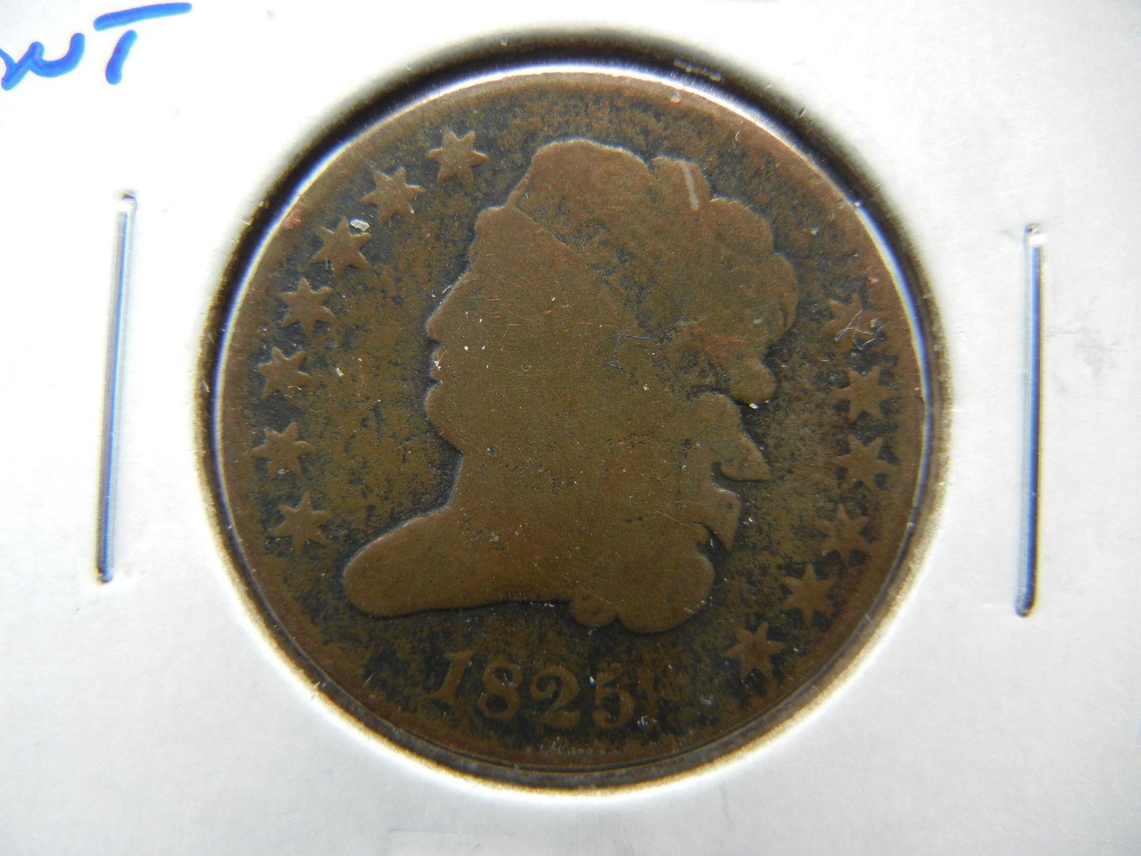 1825 Half Cent.  VG. (1 of 3)