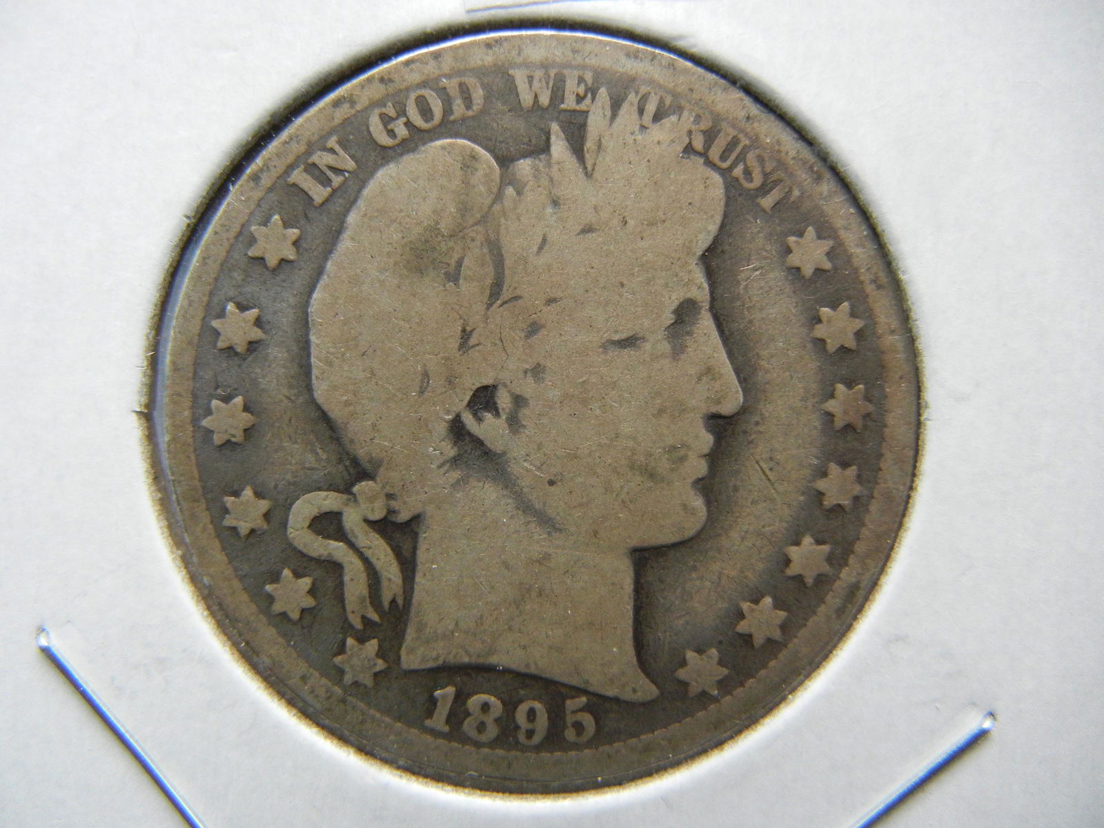 1895-O Barber 50c.  AG+. (1 of 3)