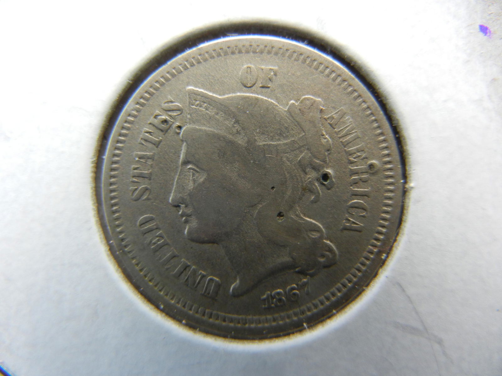 1867 3c Nickel.  VG+. (1 of 3)