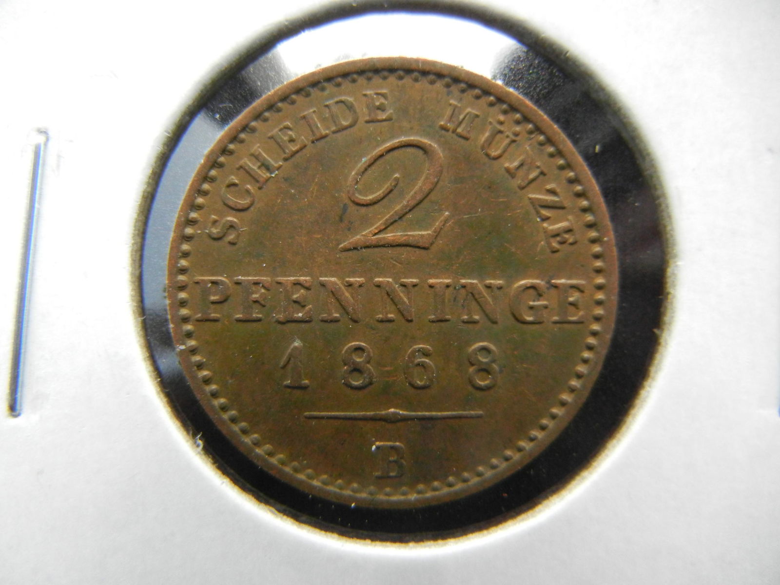 1868 Germany 2 Pfennig. (1 of 3)