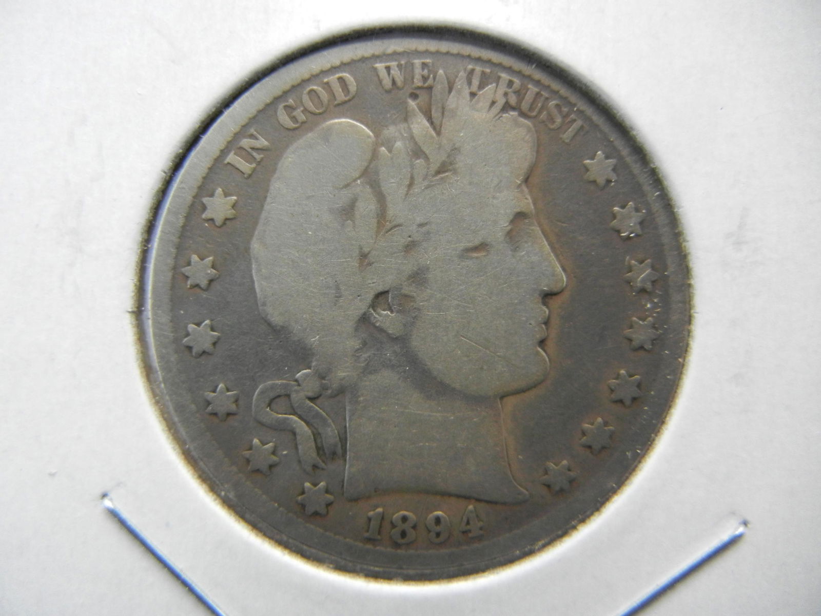 1894 Barber 50c.  Good+. (1 of 3)