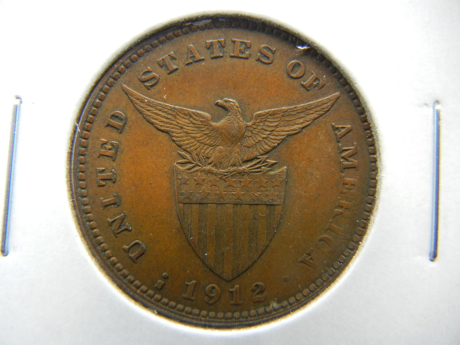 1912-S Philippines 1 Centavo.  AU. (1 of 3)