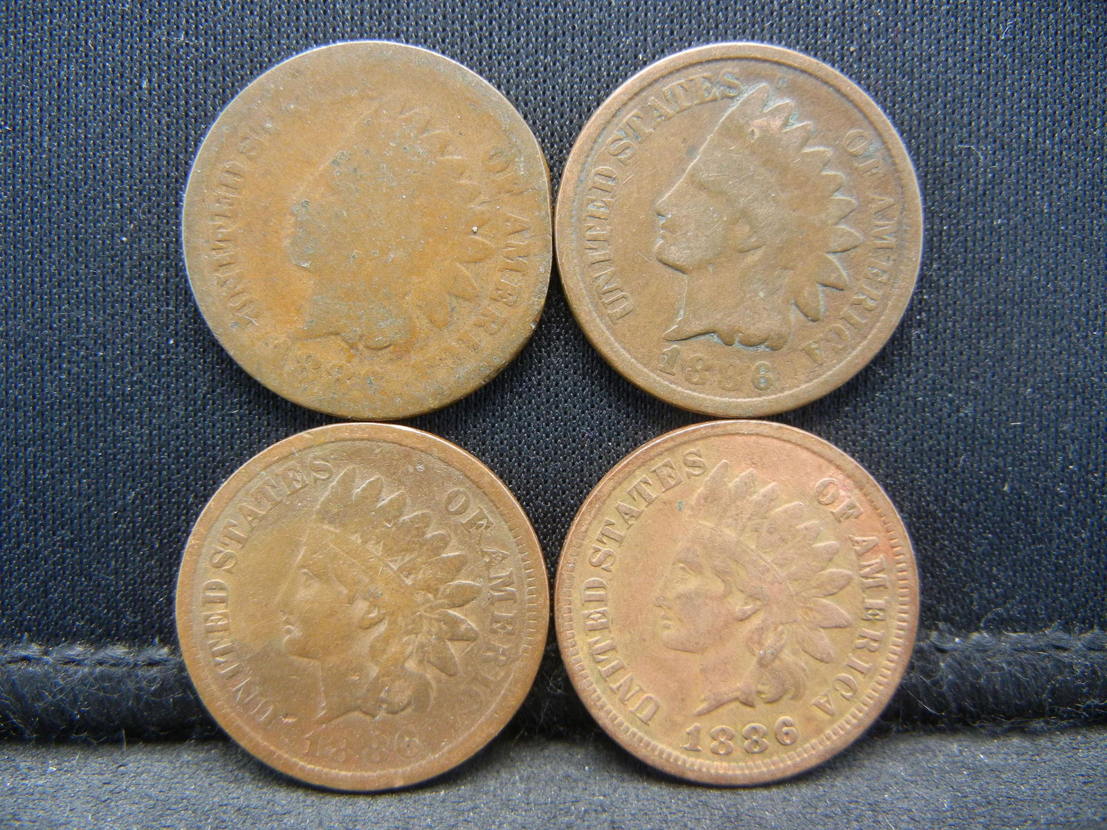 (4) 1886 Indian Cents Better Date (1 of 2)