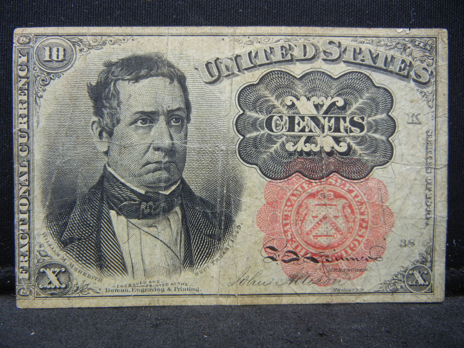 1874 Ten Cent Fractional Note (1 of 2)