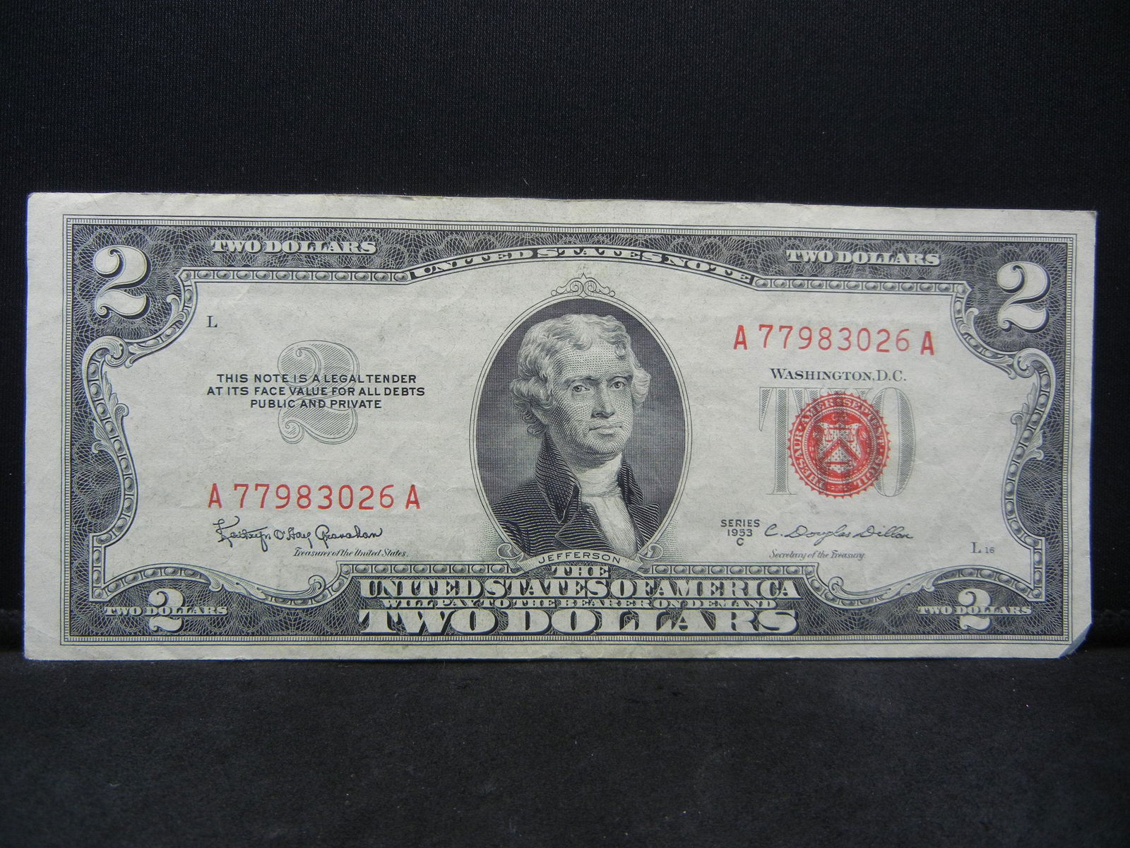 1953 C $2.00 Red Seal (1 of 3)