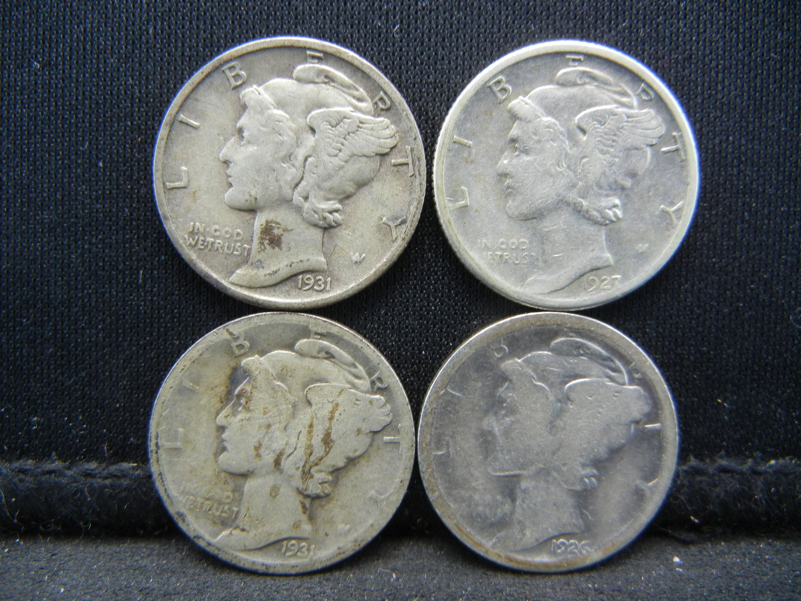 1926s,27d,31d,31s, Mercury Dimes Better Dates (1 of 2)