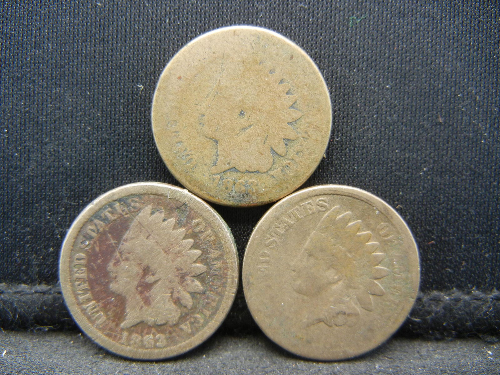 1862, (2) 63 Indian Cents (1 of 2)