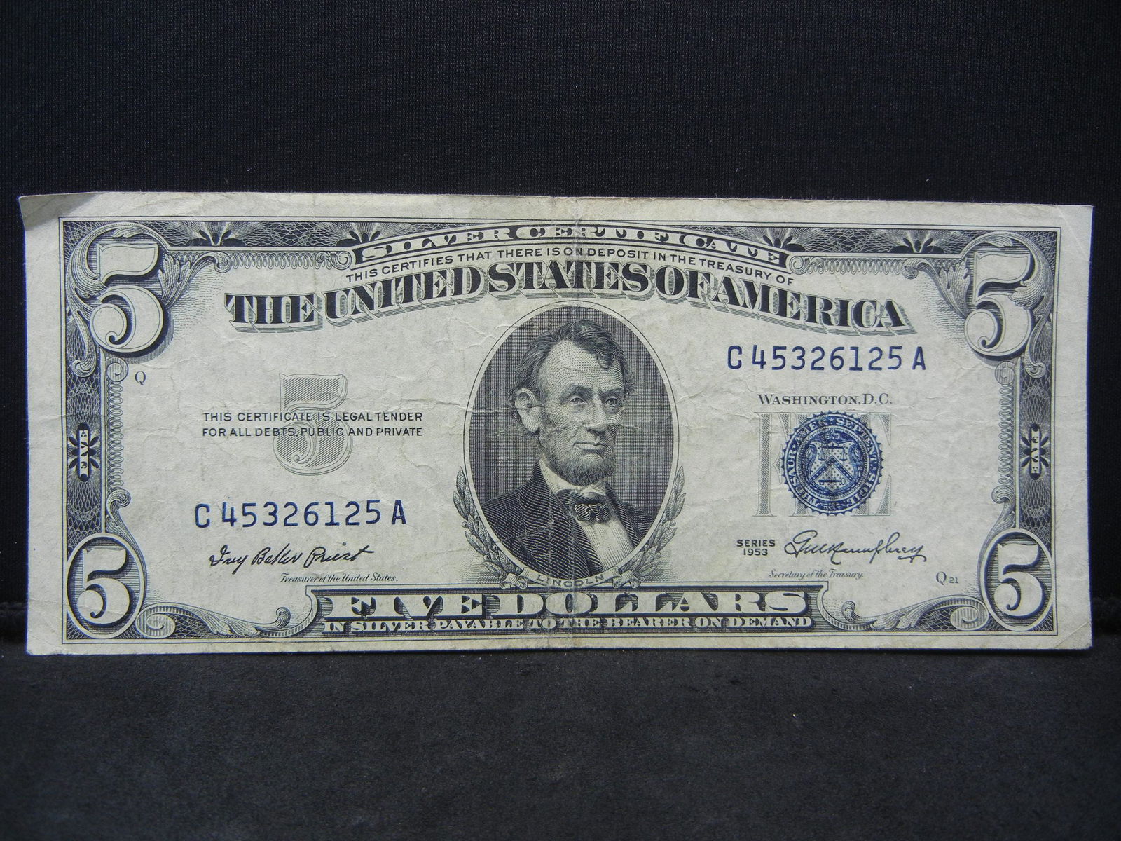 1953 Five Dollar Silver Certificate (1 of 3)