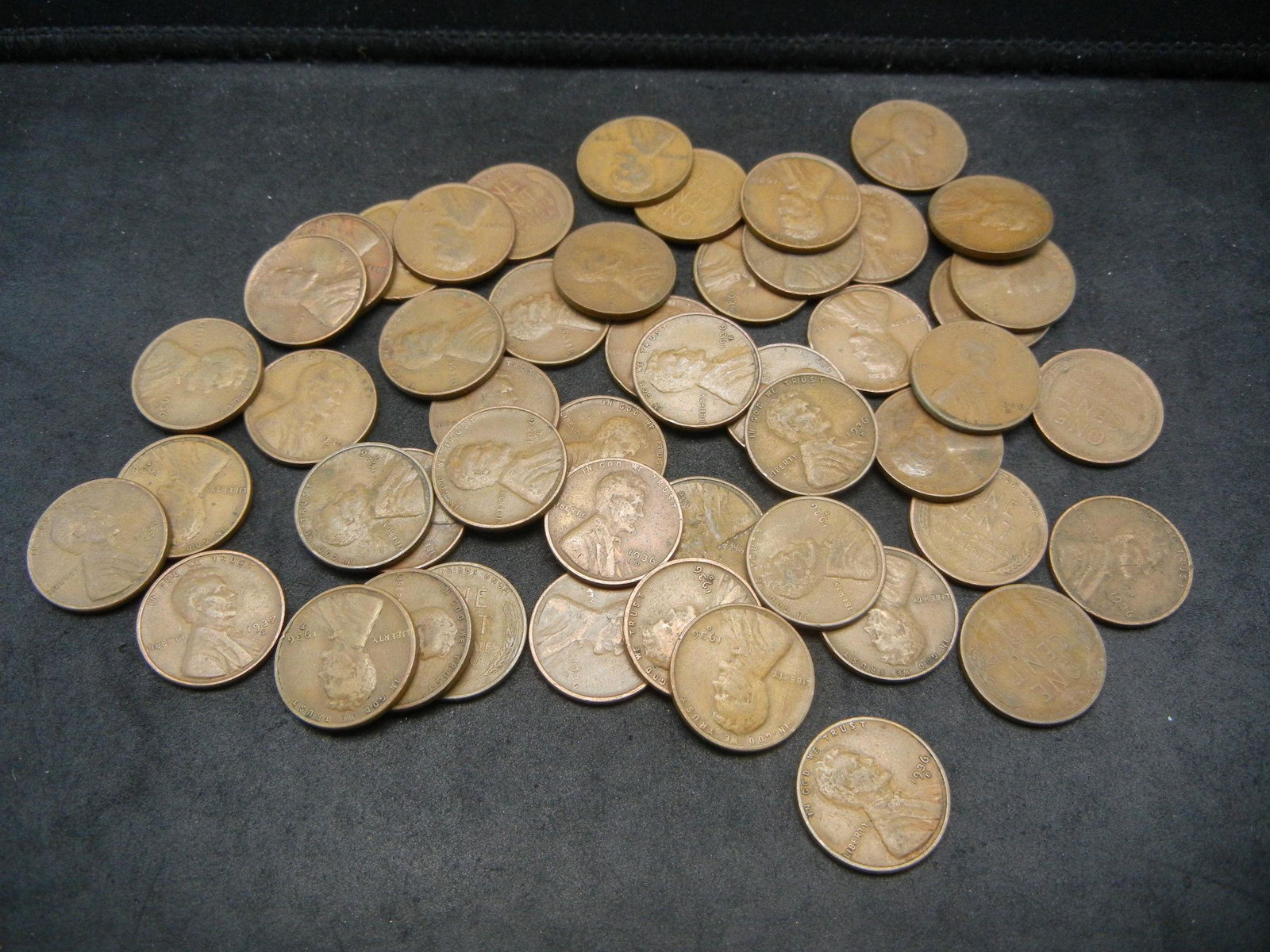 (50) 1936-D Lincoln wheat cents.  Really nice (1 of 4)
