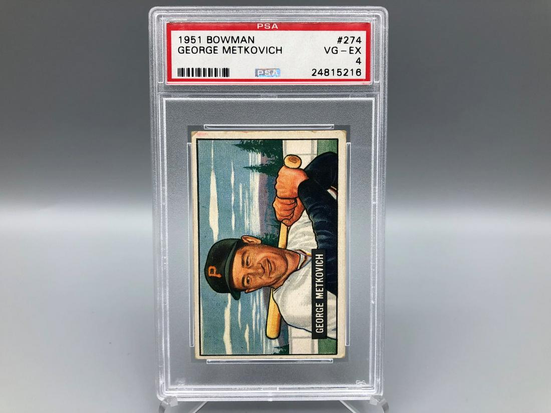 1951 Bowman George Metkovich #274 PSA 4 (1 of 2)