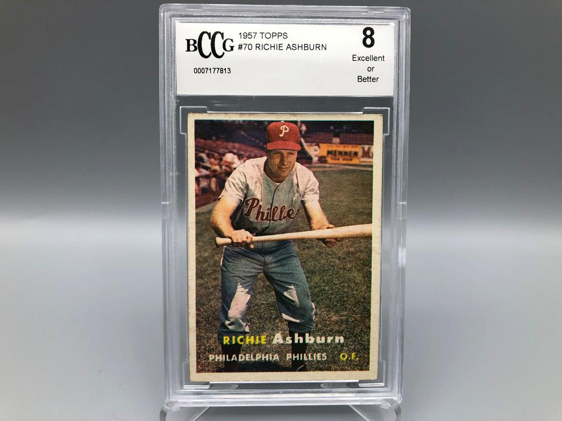 1957 Topps Richie Ashburn #70 BCCG 8 (1 of 2)