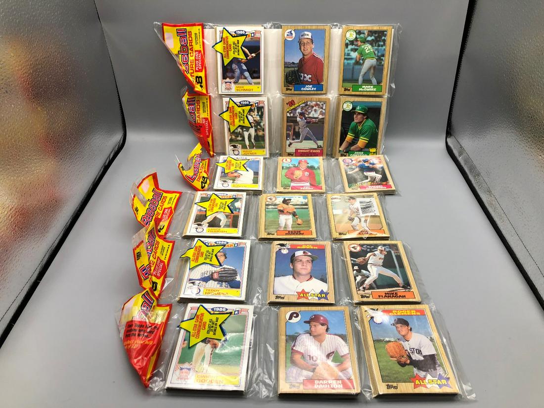 Lot of 6 Unopened 1987 Topps Baseball Rack Packs - (1 of 4)