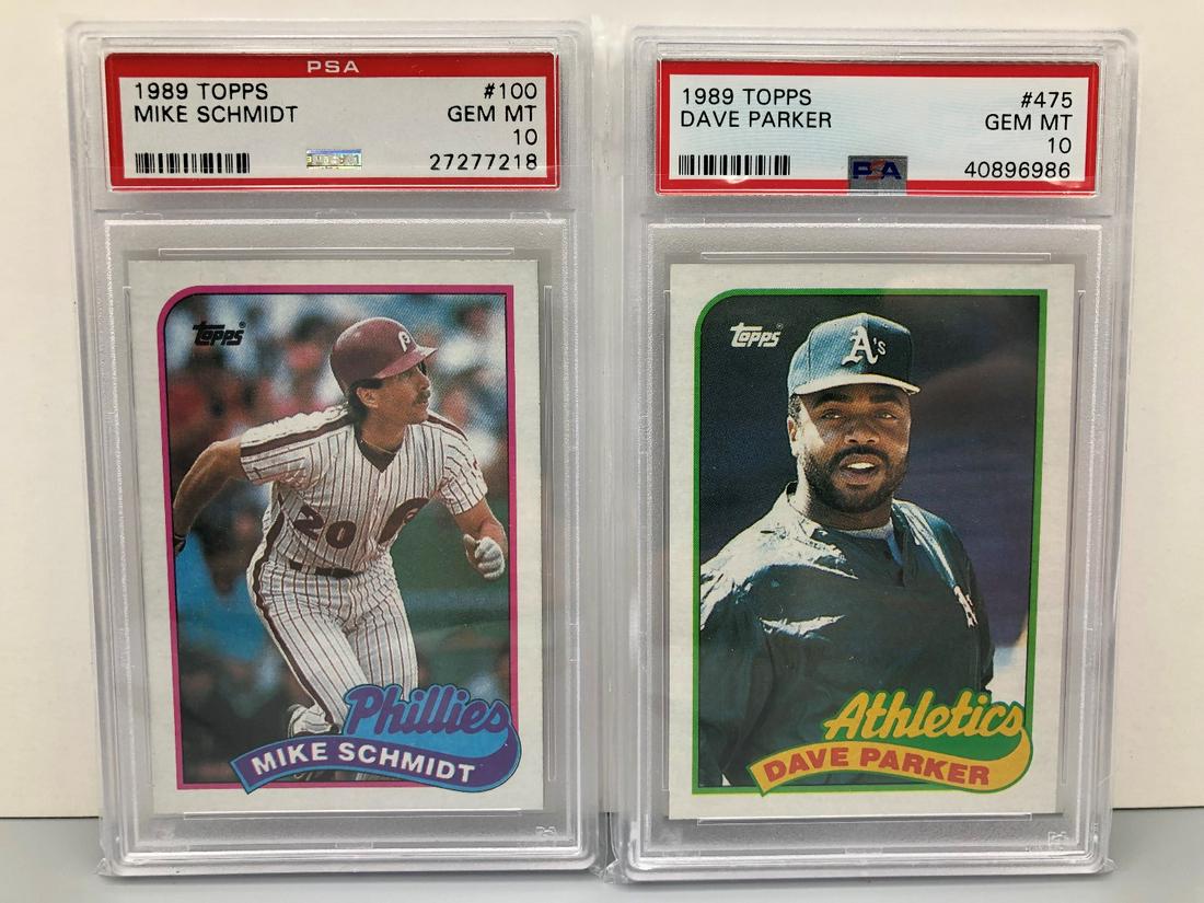 1989 Topps Mike Schmidt & Dave Parker - Both PSA 10 (1 of 2)