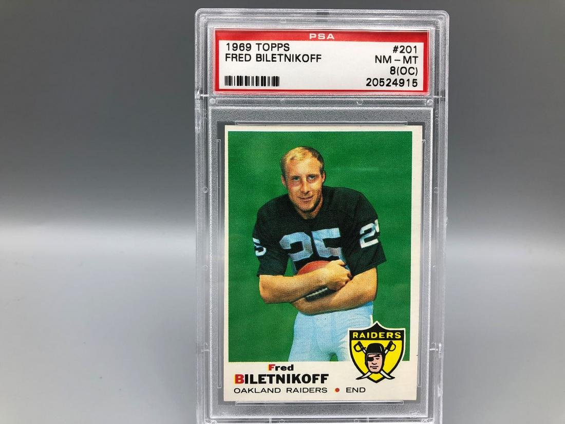 1969 Topps Fred Biletnikoff #201 PSA 8 (OC) (1 of 2)