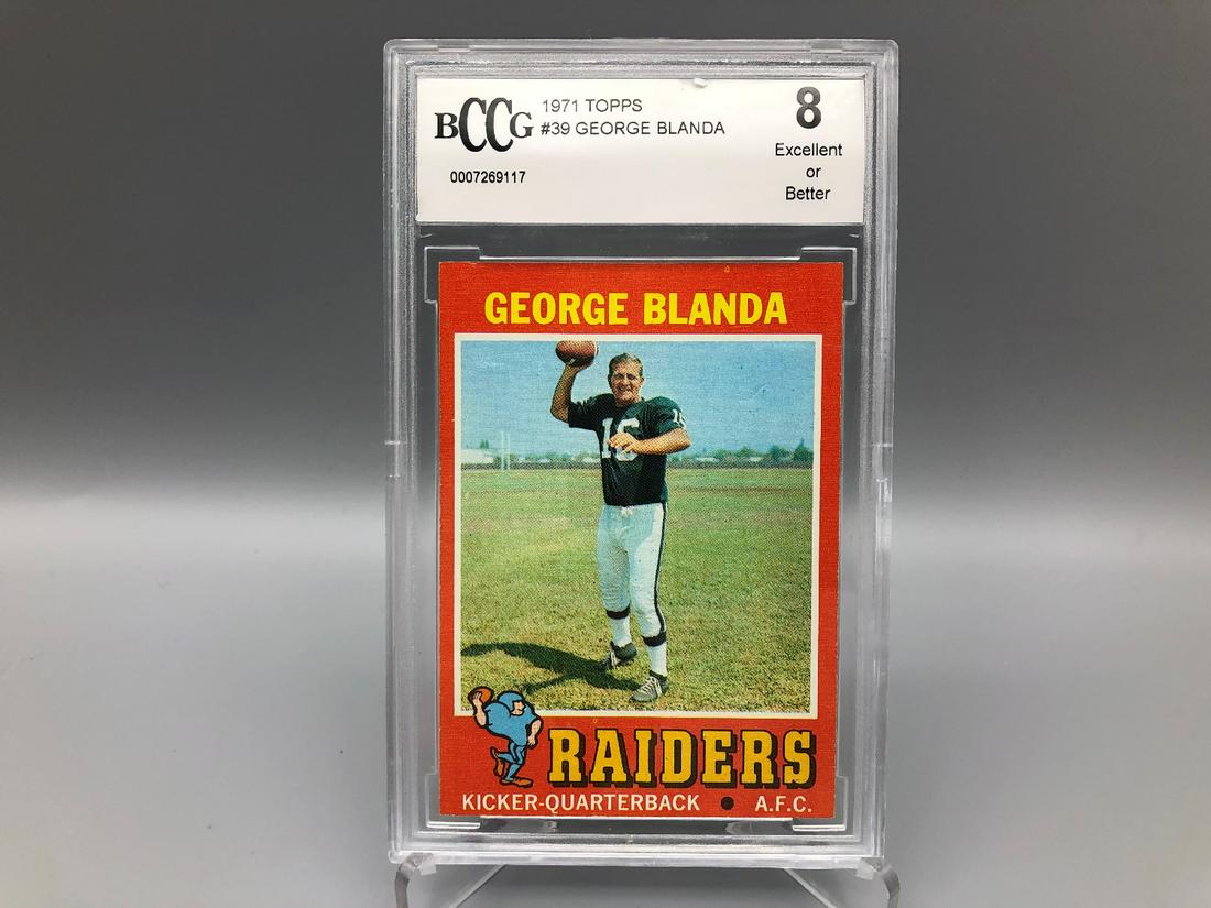 1971 Topps George Blanda #39 BCCG 8 (1 of 2)