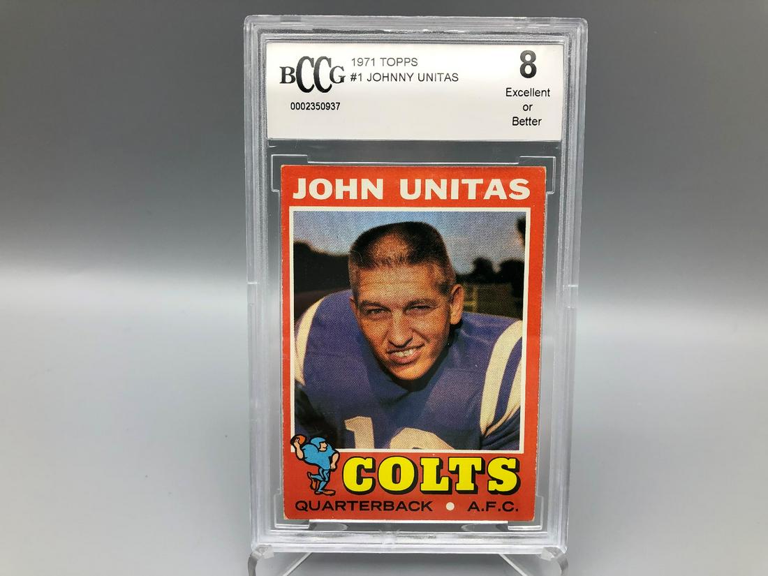 1971 Topps Johnny Unitas #1 BCCG 8 (1 of 2)