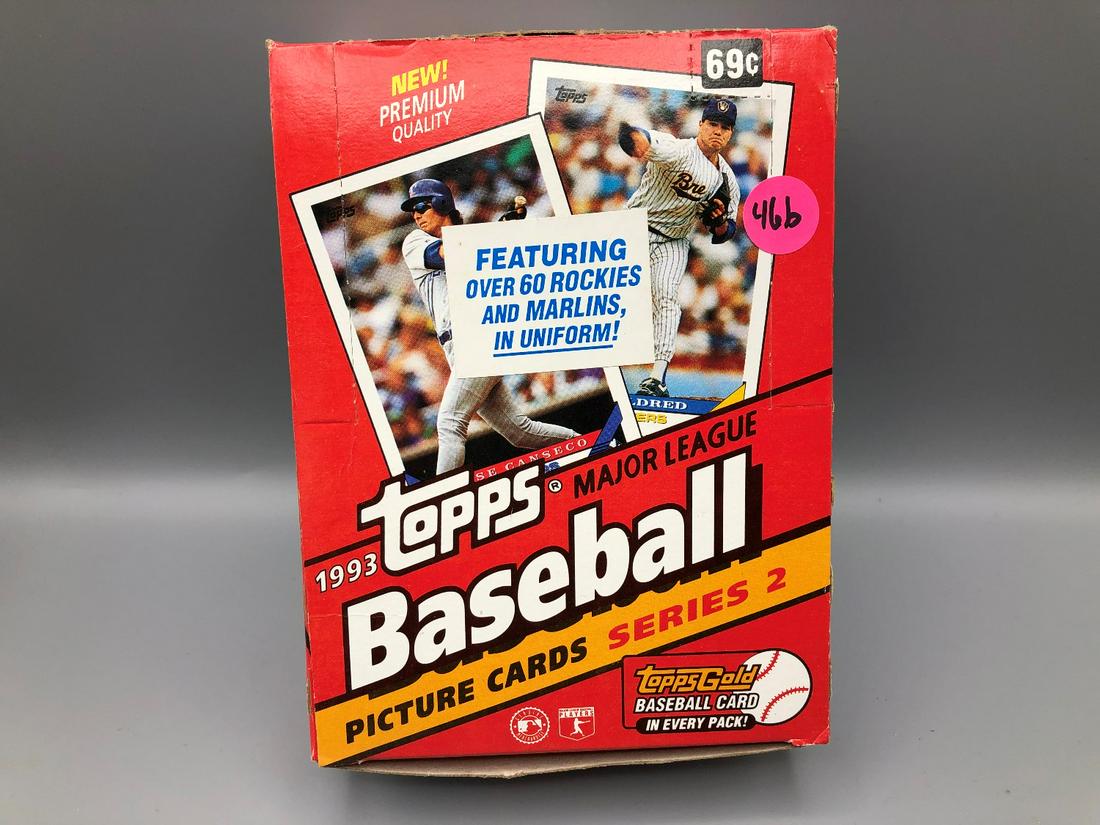 1993 Topps Baseball Series Two Partial Unopened Wax Box (1 of 2)