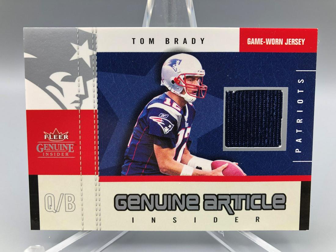 2003 Fleer Genuine Insider Tom Brady Game Worn Jersey (1 of 2)