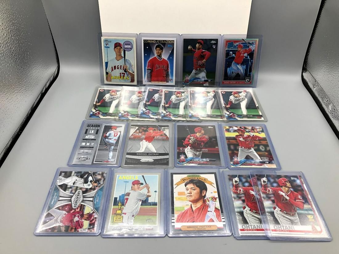 Lot of 19 Shohei Ohtani cards including 2018 Rookies (1 of 4)