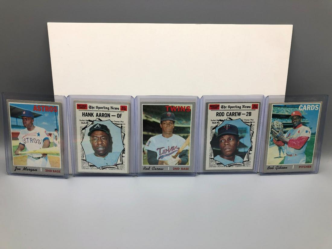 1970 Topps Baseball Lot of 5 Stars - Hank Aaron, Rod (1 of 4)