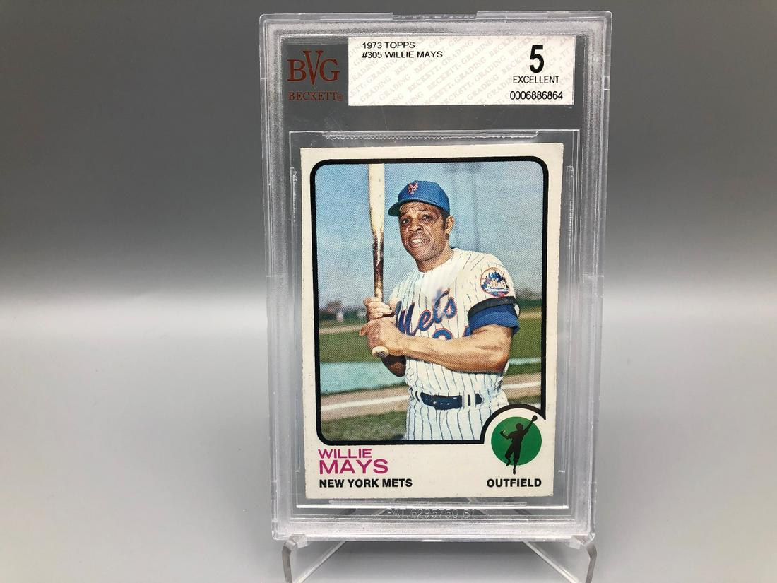 1973 Topps Willie Mays #305 BVG 5 (1 of 2)