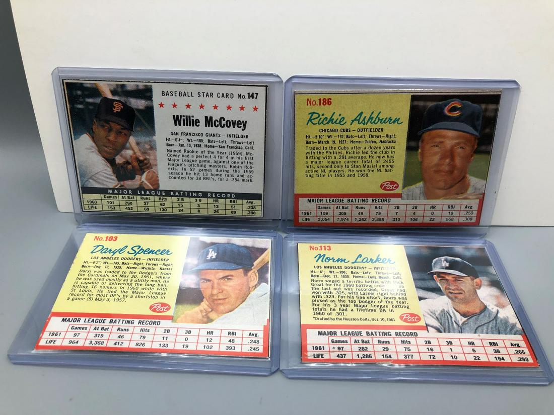 1961 & 1962 Post Lot - Willie McCovey, Richie Ashburn (1 of 2)
