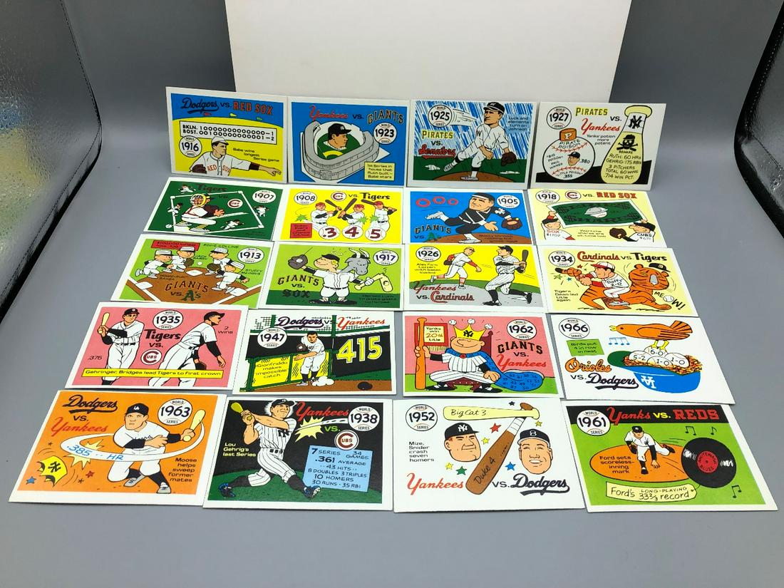 1968 Fleer World Series Lot of 20 - Babe Ruth, Lou: 1968 Fleer
