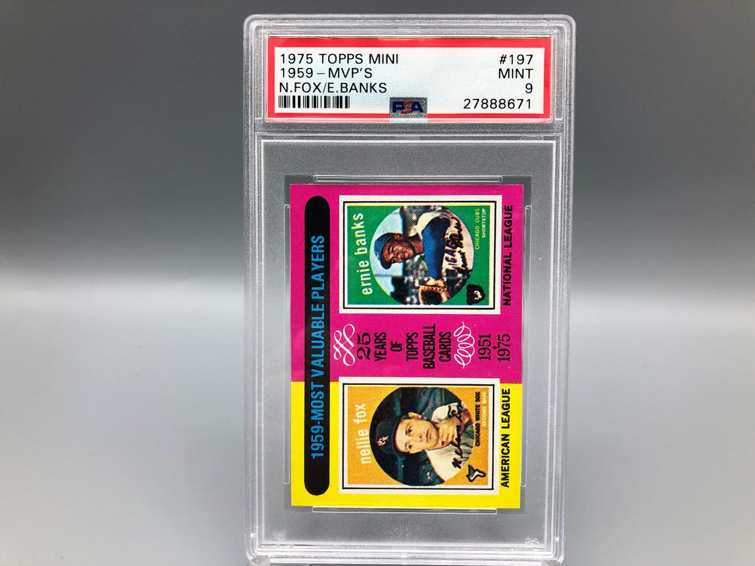 1975 Topps Mini 1959 MVPs #197 - Fox/Banks PSA 9 (1 of 2)