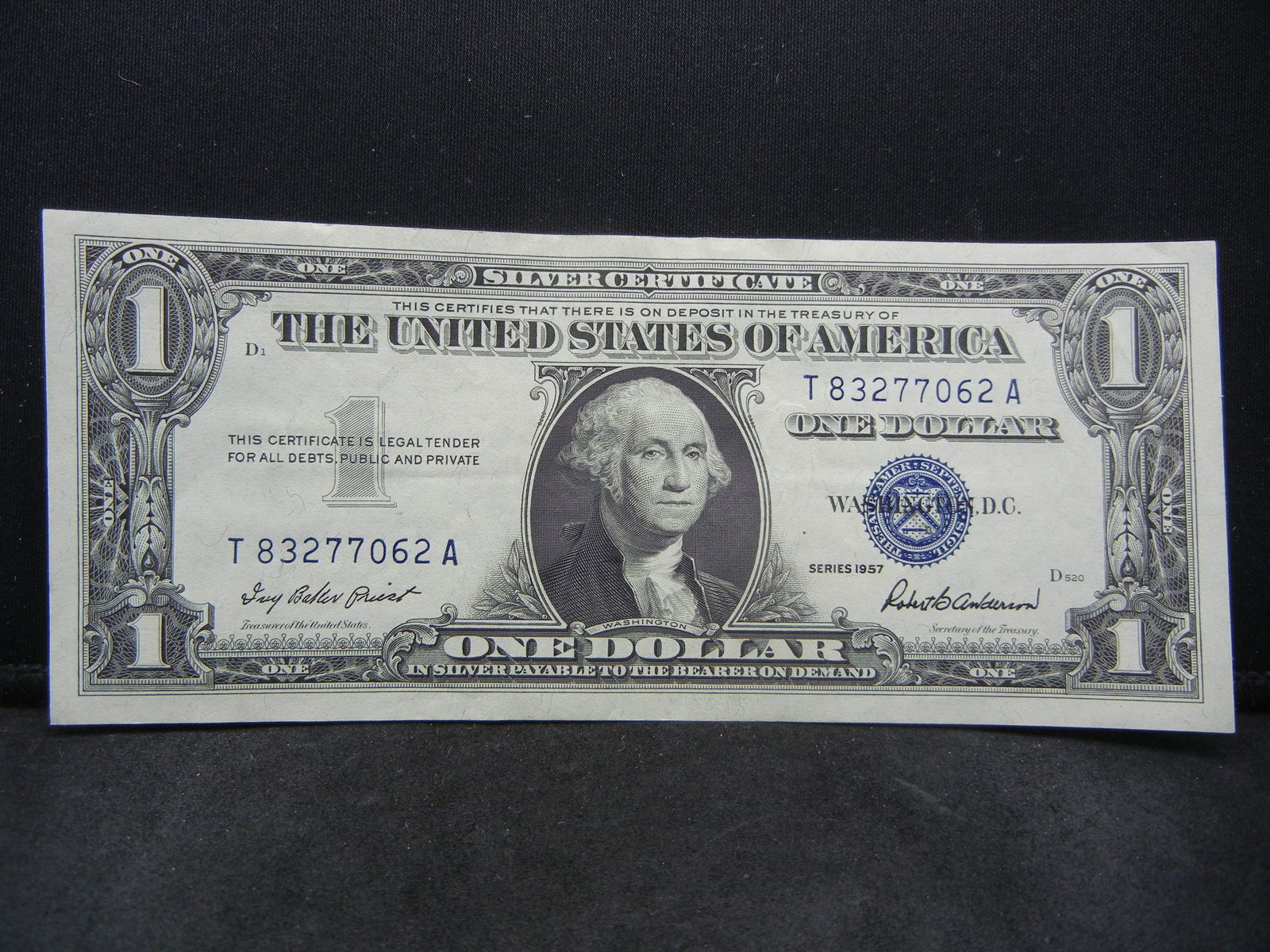 1957 $1.00 Silver Certificate Unc (1 of 3)