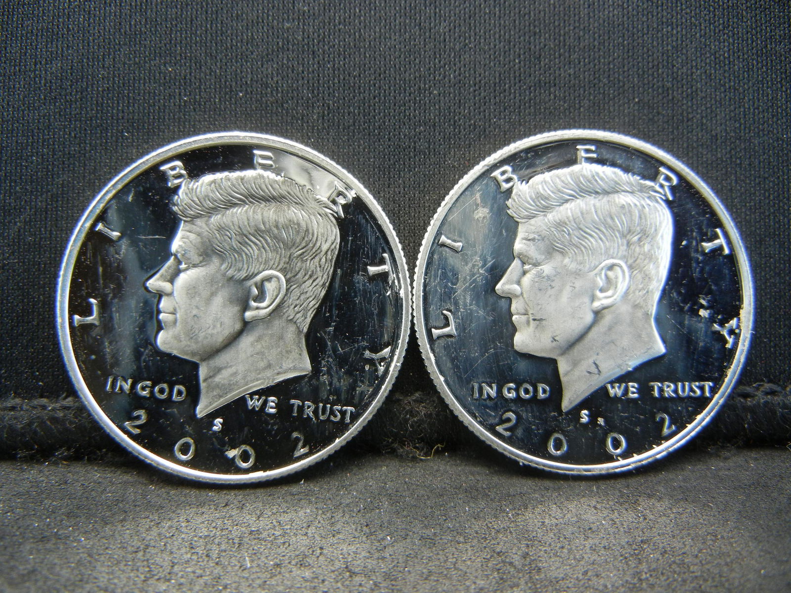 (2) 2002 S 90% Silver Proof Kennedy Half Dollars (1 of 2)