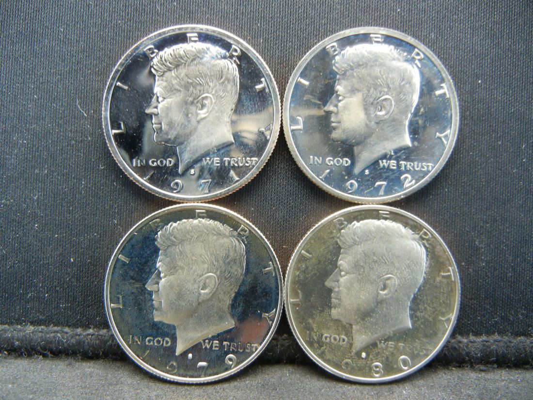 1971s,72s,79s,80s Proof Kennedy half Dollars (1 of 2)