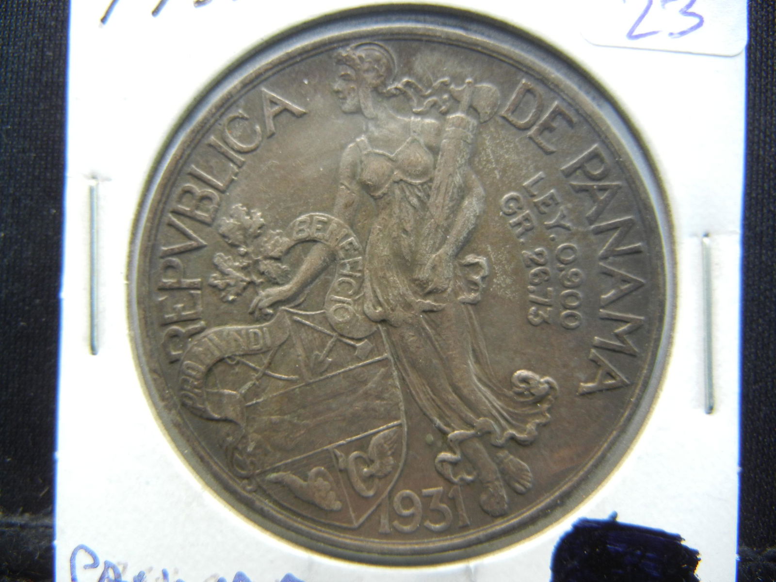 1931 Panama Balboa-silver dollar sized.  90% silver (1 of 3)