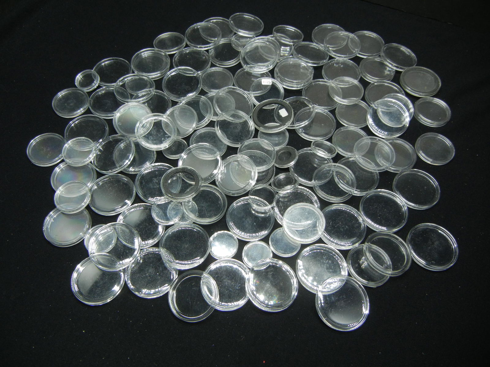 100 Coin Capsule Containers of Various Sizes and (1 of 4)