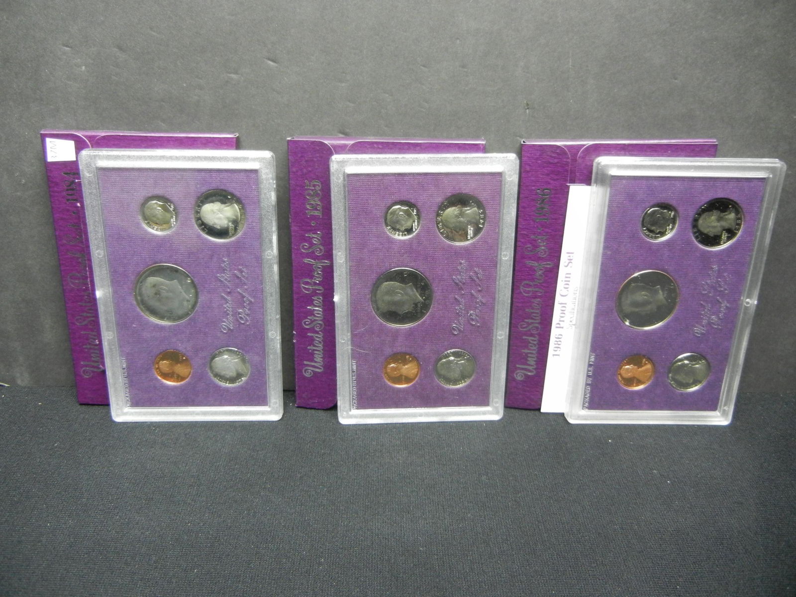 1984 1985 1986 United States Mint 5-Coin Proof Sets (1 of 8)