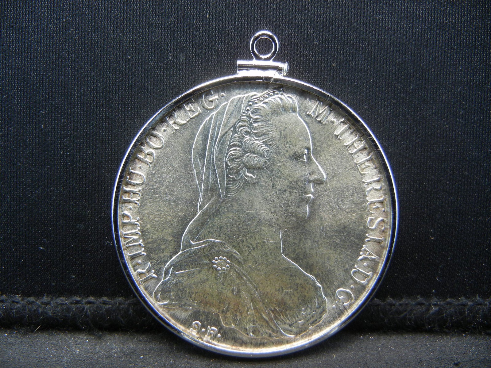 1780 Austria Maria Theresa Silver Thaler in sterling: 1780 Austria Maria Theresa Silver Thaler in sterling bezel. Very Pretty