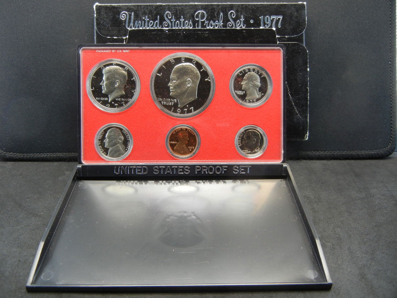 1977—S clad Proof Set.  Regular coinage plus Eisenhower (1 of 3)