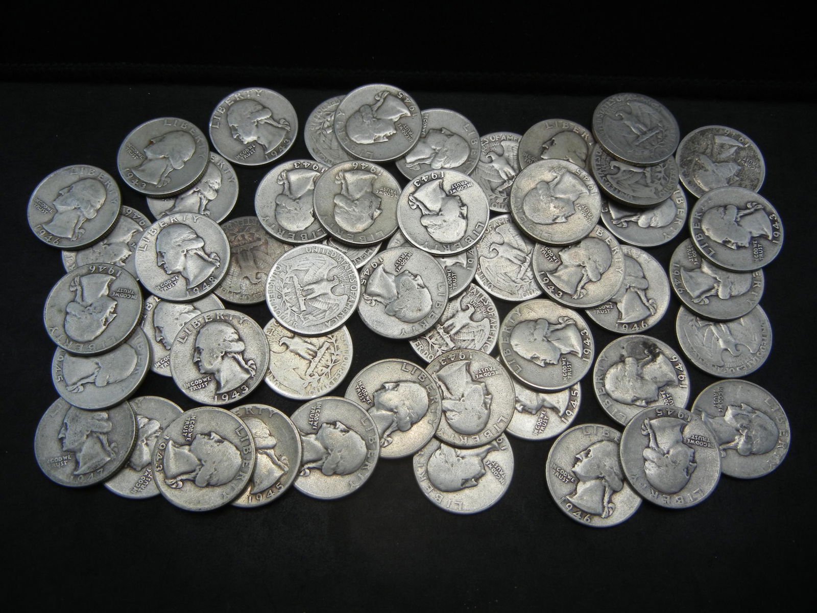 (50) Mixed 1940's Washington Quarters (1 of 5)