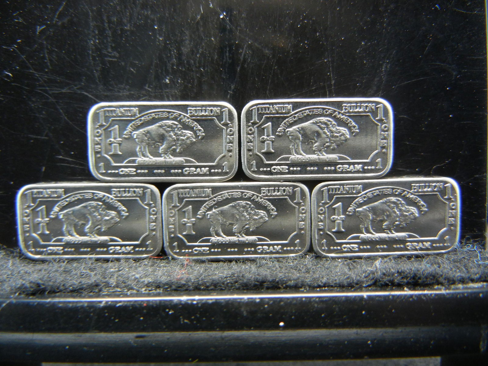 5 One Gram Titanium Bullion Bars (1 of 2)